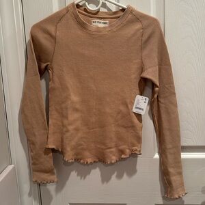 free people-We The Free tan waffle long sleeved tshirt in an XS NEW w Tags
